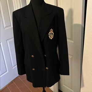 Ralph Lauren Black Blazer with Gold Accents